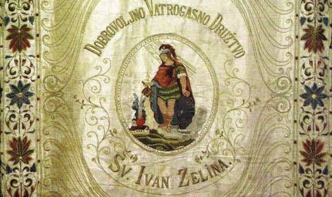 Vatrogasni barjak DVD-a Svetog Ivana Zeline 1902. godina
