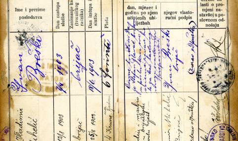 Poslovna knjiga Stjepana Glavača, brijačkog pomoćnika