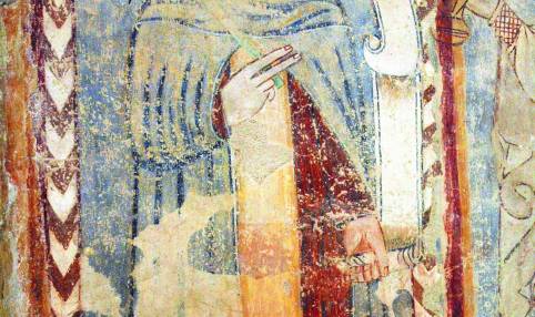 Sv. Dominik (?), zidna slika u svetištu