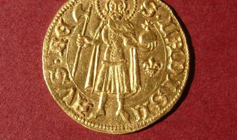 Zlatnik kralja Žigmunda s prikazom sv. Ladislava